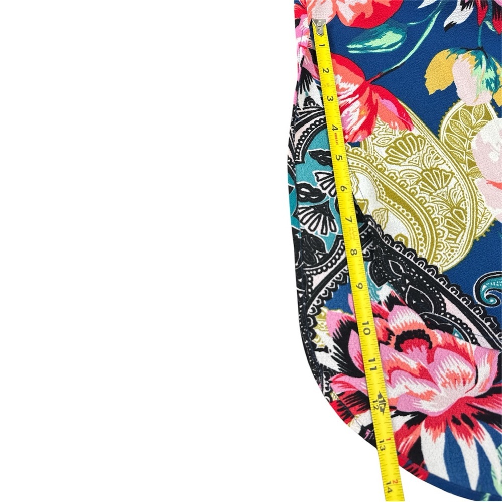 Anthropologie Fig and Flowers Floral Dress Tunic Colorful Side Slit Sz Medium - Picture 11 of 13